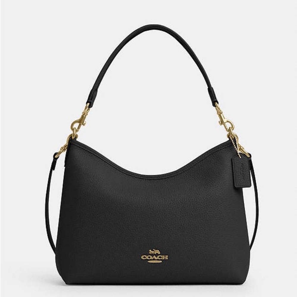 Coach Black Cosmetic Bag with Gold Accents